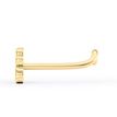 14K Yellow Gold Paw Curved Cubic Zirconia Nose Stud, 20 Gauge