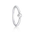 14K White Gold Captive Bead Universal Hoop Ring