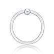 14K White Gold Captive Bead Universal Hoop Ring