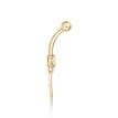10K Yellow Gold Cubic Zirconia Heart Belly Ring