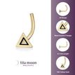 14K Yellow Gold 3.1 MM Triangle Curved Nose Ring, 20 Gauge
