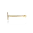 14K Yellow Gold Hamsa Straight Bone Stud Nose Ring, 20 Gauge