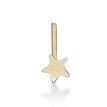 14K Yellow Gold Star L-Shape Stud Nose Ring, 20 Gauge