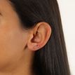 14K Yellow Gold Cubic Zirconia Wave Cartilage Earring