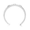 10K White Gold Cubic Zirconia Triple Band Toe Ring