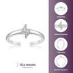 Sterling Silver Lightning Bolt Adjustable Toe Ring, 0.03 Carat