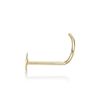 14K Yellow Gold Star Screw Stud Nose Ring, 20 Gauge