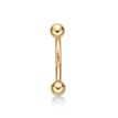 14K Yellow Gold Curved 5/16 Inch Barbell Eyebrow Ring