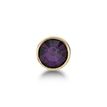 14K Yellow Gold 3 MM Purple Straight Bone Stud Nose Ring, 20 Gauge