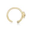 14K Yellow Gold 10 MM Star Hoop Nose Ring, 20 Gauge