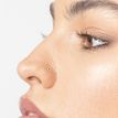 14K White Gold Infinity Curved Screw Nose Ring, 20 Gauge