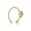 14K Yellow Gold 10 MM Star Hoop Nose Ring, 20 Gauge
