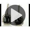 3.60 TCW Drop Diamond Halo Earrings 14K White Gold Fancy Black Color Radiant Cut